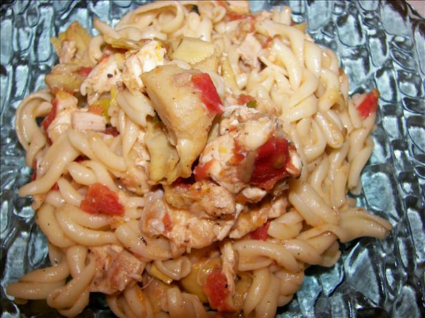 Penne With Chicken and Artichokes. Photo by Baby Kato