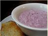Purple Cauliflower Soup With Walnut Oil. Recipe by Chef Kate