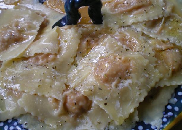 Roasted Sweet Potato and Feta Ravioli. Photo by Julie B's Hive
