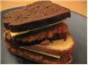 Baked Beans, Cheddar and Pickle Sandwich