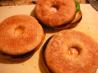 Canadian Bacon, Bagel, and Green Pepper Sandwiches. Recipe by sidMILB
