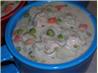 Creamy Chicken Rice Soup. Recipe by Abi Grant