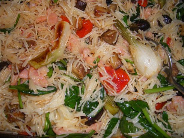 Sockeye Popeye Pasta With Roasted Vegetables. Photo by Maki Catta