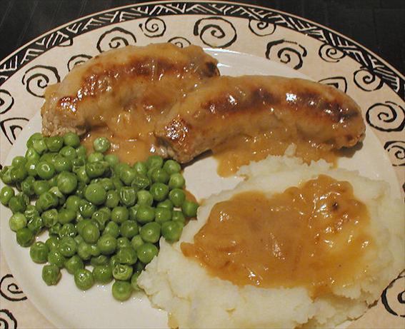 Gourmet Bangers & Mash. Photo by Sandi (From CA)