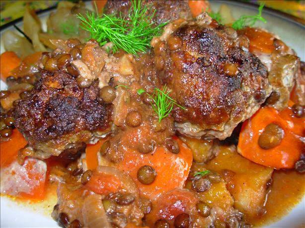 Moroccan Meatball and Lentil Bake With Company!. Photo by French Tart