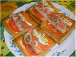 Rainbow Smoked Salmon Salad in Puff Pastry