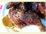 Spatchcocked Crispy Happy Chicken With Rich Orange Sauce