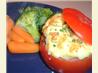 Baked Stuffed Tomatoes Topped With Mashed Potato