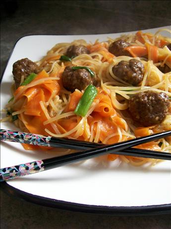 Asian Meatballs With Rice Noodles. Photo by * Pamela *