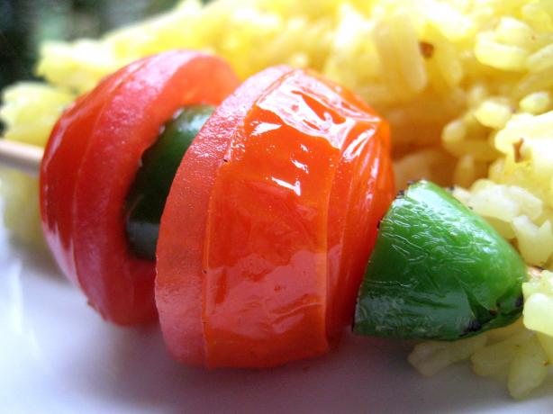 BBQ Cherry Tomato and Jalapeno Kebabs. Photo by gailanng