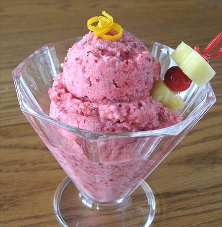 Cranberry Pineapple Sorbet. Photo by Calee