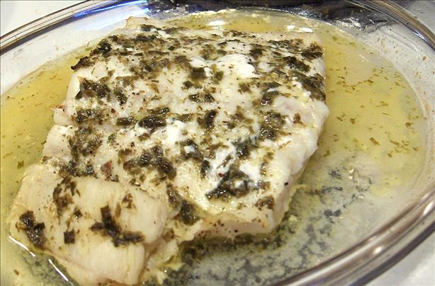 Herb Butter for Fish Fillets (Flounder) Baked or Broiled. Photo by Derf