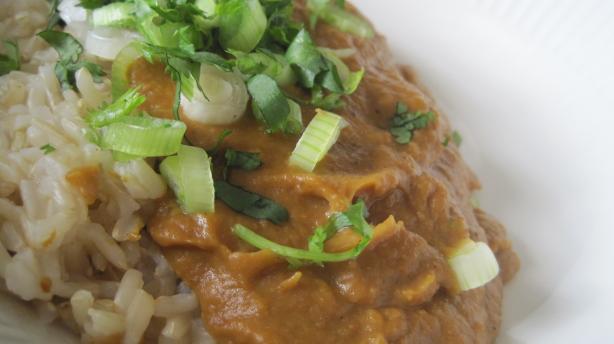 Pumpkin Peanut Curry Simmer Sauce. Photo by magpie diner