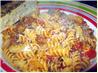 Fusilli Pasta With Ground Sausage Bolognese Sauce. Recipe by Super San Mateo Chefs