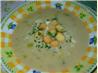Stilton and Potato Soup With Cheese Croutons