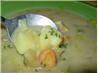 Stilton and Potato Soup With Cheese Croutons