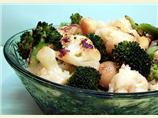 Cauliflower and Broccoli With Roasted Garlic