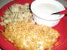 Bubba, Dennis, and Jerry's Farm Baked Crispy Chicken and Gravy. Recipe by Andi of Longmeadow Farm