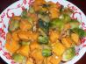 Brussels Sprouts With Pecans and Sweet Potatoes
