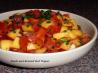 Peach and Roasted Red Pepper Bruschetta. Photo by Hanka