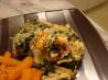 Midwestern Spinach & Cheese Savoury Bread Pudding. Recipe by JanetB-KY