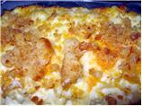 Home Style Macaroni and Cheese W. Sweet Roll Bread Crumb Topping