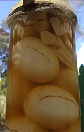 Garlic Pickled Eggs. Photo by Peter J