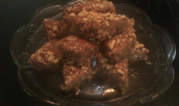 Greek "baklava" Walnut Honey-Glazed Cake. Photo by Melanie-1221