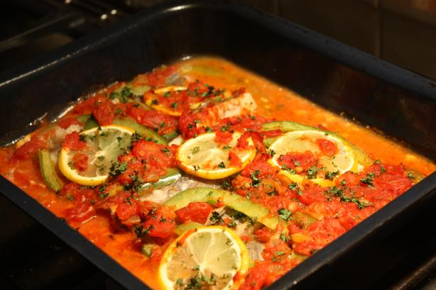 Portuguese-Style Baked Fish. Photo by Rhiannon and Matt