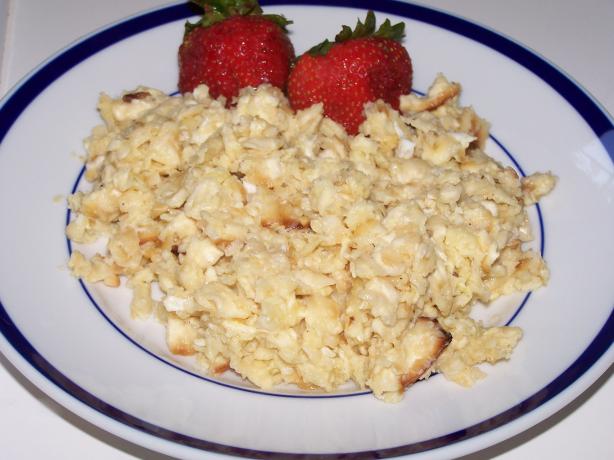 Basic Matzoh Brei. Photo by Chef Jean
