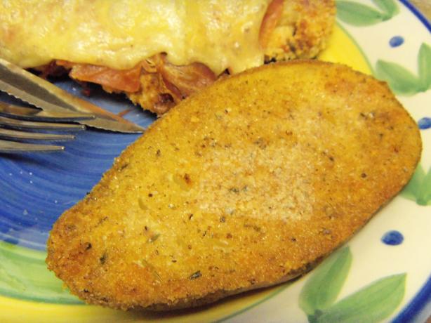 Crumb-Coated Potato Halves. Photo by alligirl