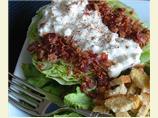 Iceberg Wedge With Warm Bacon & Blue Cheese Dressing
