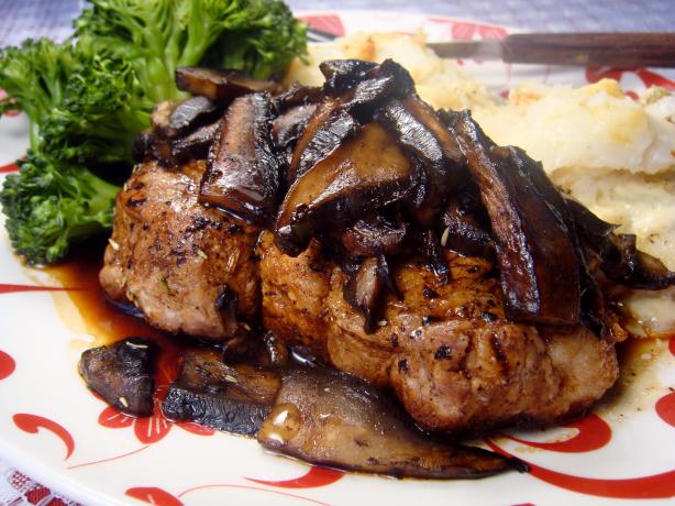 Balsamic Pork Chops With Mushroom. Photo by Lori Mama