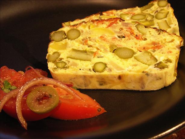 Asparagus, Squash  and Cheese Souffle. Photo by Cookin'Diva