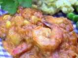 Shrimp With Sweet Corn Sauce. Photo by MathMom.calif