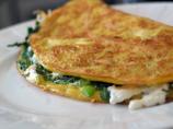 Omelette W/Goat Cheese, Green Onions & Cilantro. Photo by kelly in TO