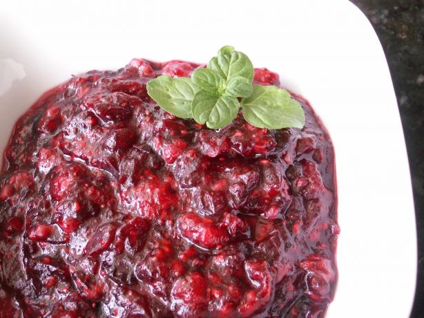 Oven-Baked Cranberry & Raspberry Sauce. Photo by JanuaryBride