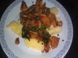 Sauteed Lentils and Spinach over Polenta