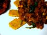 Sauteed Lentils and Spinach over Polenta. Recipe by smellyvegetarian