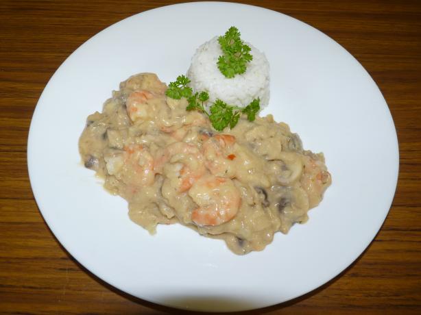 Shrimp-Mushroom Mornay. Photo by Heather Harper