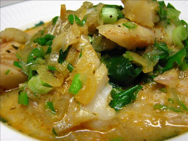 Thai-Style Tilapia With Coconut-Curry Broth. Photo by HeatherFeather