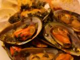 Steamed Mussels in Saffron Wine Broth