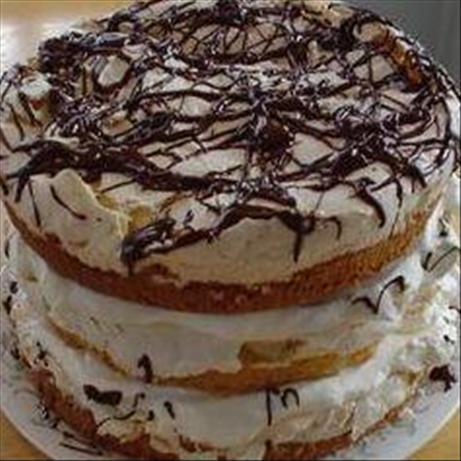 Almond   Cake With  Meringue and Whipped Cream Filling. Photo by Raspberry Cordial