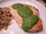Grilled Chicken With Spinach and Pine Nut Pesto. Photo by CarolAT