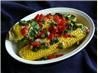 Grilled Corn Cobs With Tomato-Herb Spread. Recipe by Tee Lee