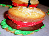 Cute Hamburger Cupcakes