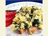Scrambled Egg With Spinach and Feta on Toast
