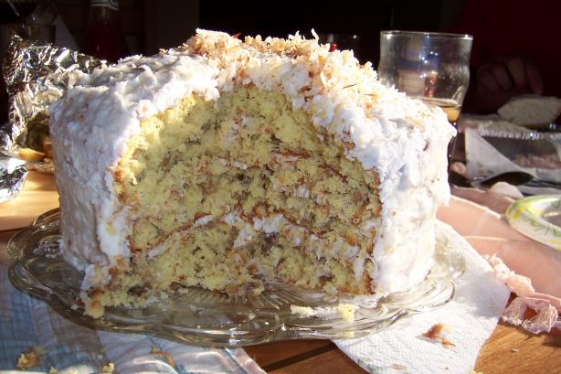 Rogene's Coconut Cake With Coconut Cream Cheese Frosting. Photo by Hill Family