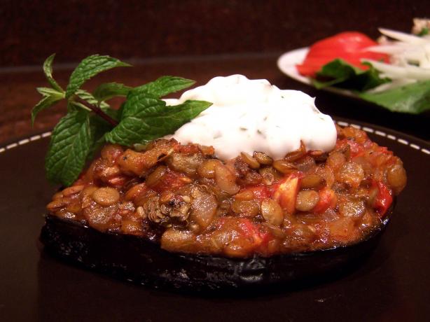 Hot Stuff! Cypriot Stuffed Aubergines and Minty Cumin Yoghurt. Photo by Rita~