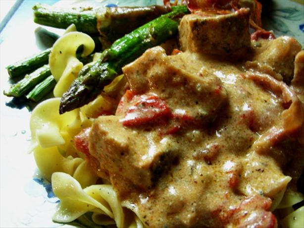 Hot Salami Chicken Stroganoff. Photo by Andi of Longmeadow Farm